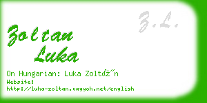 zoltan luka business card